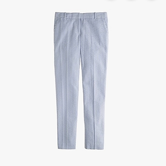 J. Crew Cafe’ Capri seersucker cropped pants - Picture 3 of 4